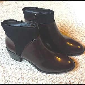 ZARA zip side heeled ankle boots